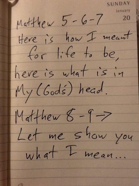 summary of Matthew 5-7 then 8-9