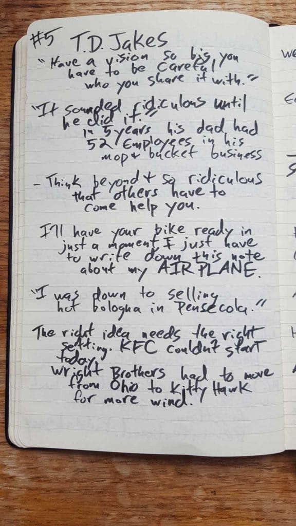 T.D. Jakes at 2018 Global leadership Summit notes